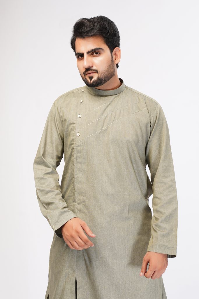 Pista Green Kameez Shalwar-04-03