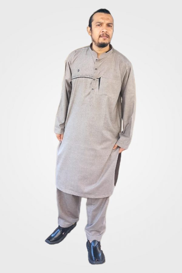 Dusty Brown Men’s Shalwar Kameez4