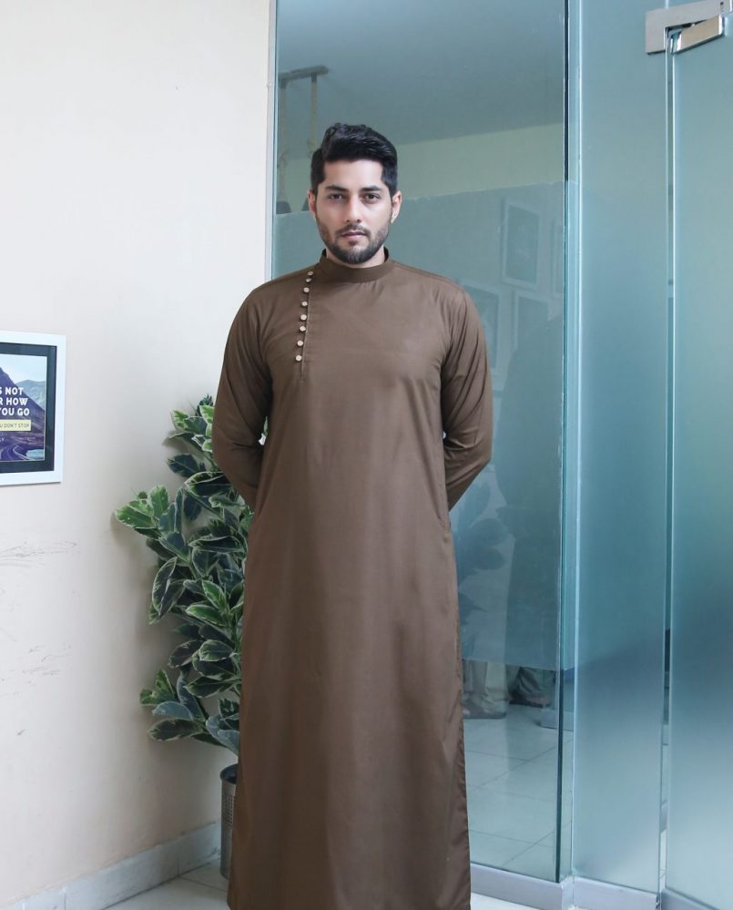 Brown Jubba Men Kaftan01