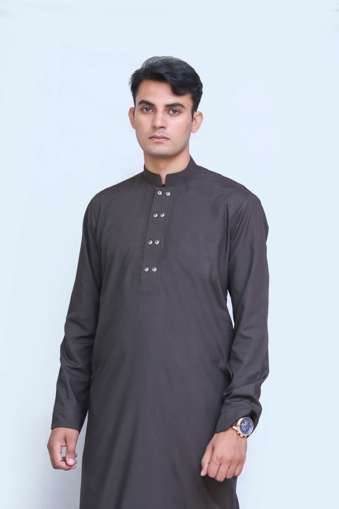 Dark Brown Jubba Men Kaftan01