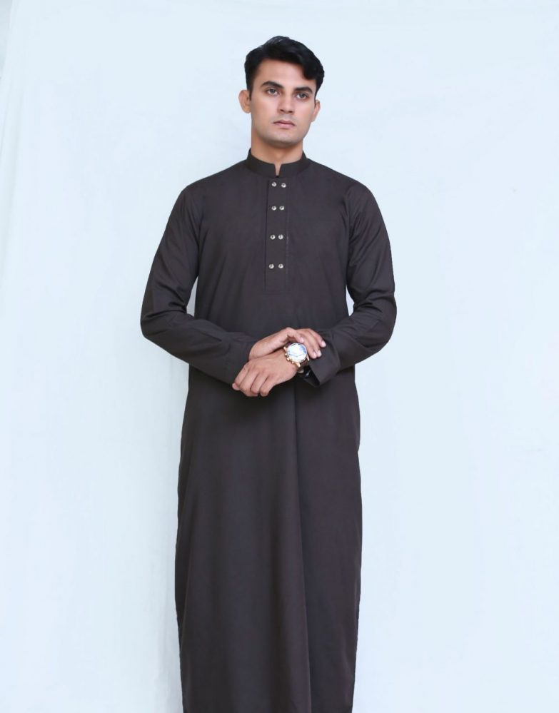 Dark Brown Jubba Men Kaftan02