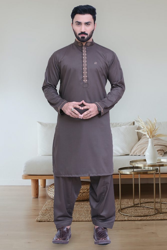 Dark Brown Men’s Kameez Shalwar-07-01