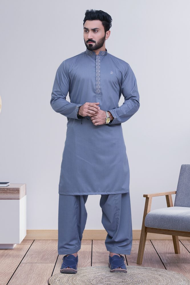 Grey Men’s Kameez Shalwar-07-01